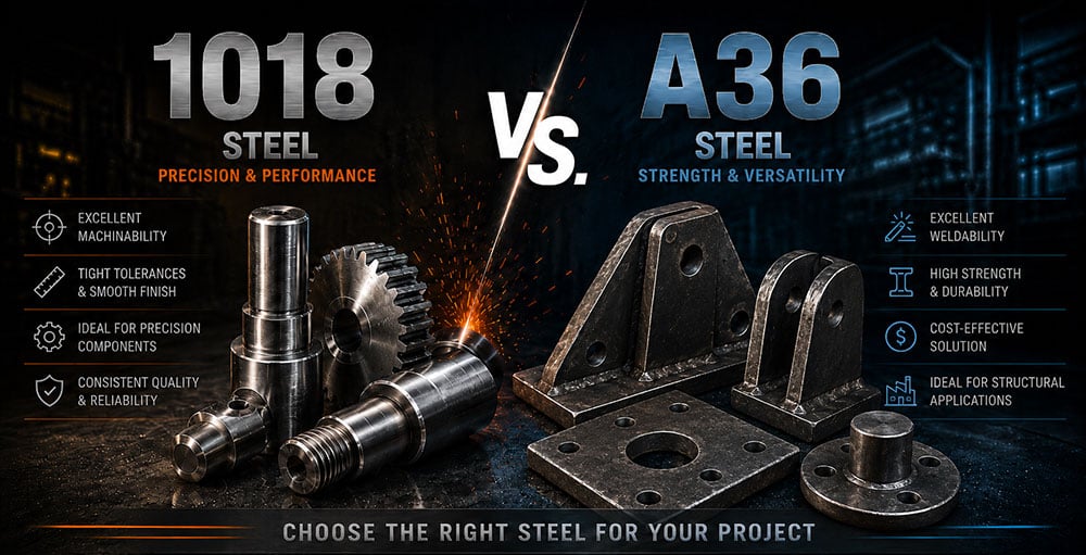 1018 vs. A36 Steel: Which Mild Steel Grade is Best for Your Project?