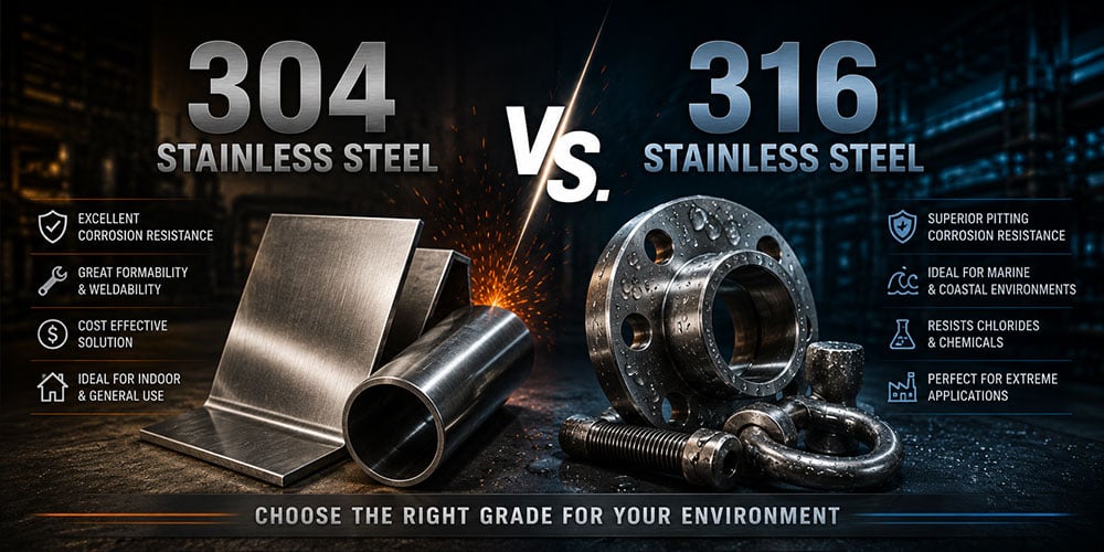 304 vs. 316 Steel - Beyond the Surface: When to Upgrade from Standard 304 to Marine Grade 316