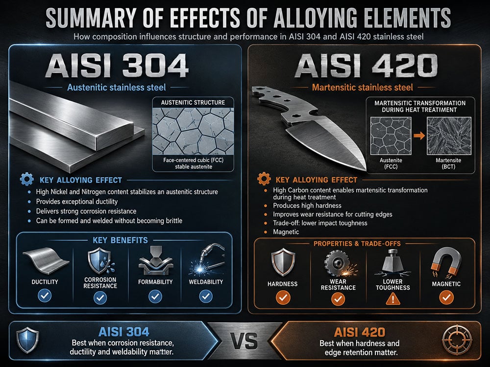 summary of effects of alloying elements summary-of-effects-of-alloying-elements