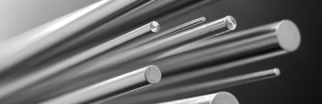 macro photo of precision round steel in different sizes