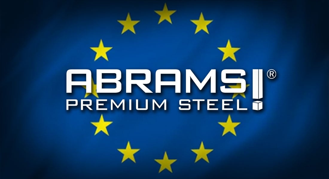 European flag with abrams logo on top