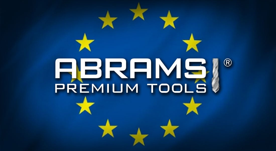 European flag with abrams logo on top