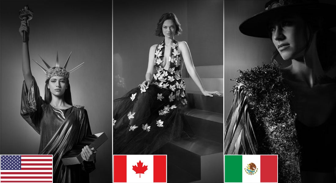 three pictures of the abrams art calendar next to each other